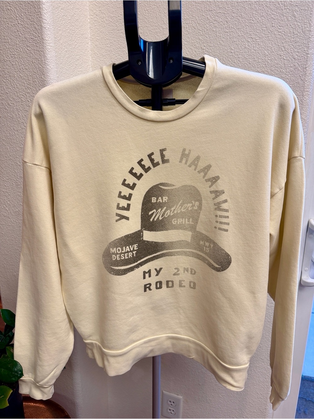 MOTHER Denim My 2nd Rodeo The Drop Square Sweatshirt XS Western Cozy Cowgirl